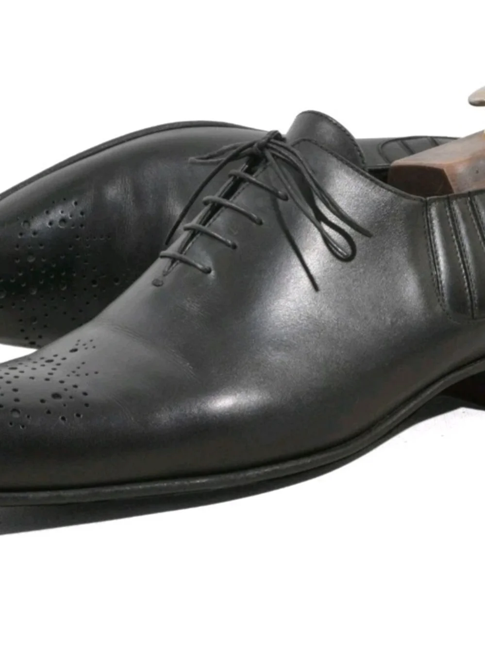 Louis Vuitton Black Leather Cap-Toe Oxford Dress Shoes 11UK/12US